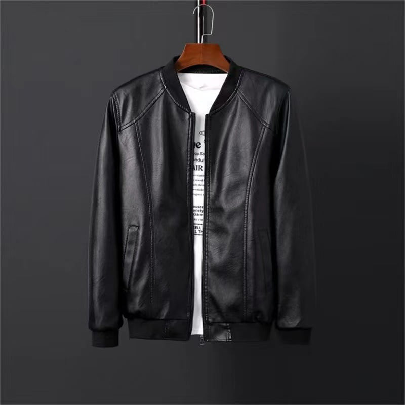 Leather Bomber Jacket for Mens