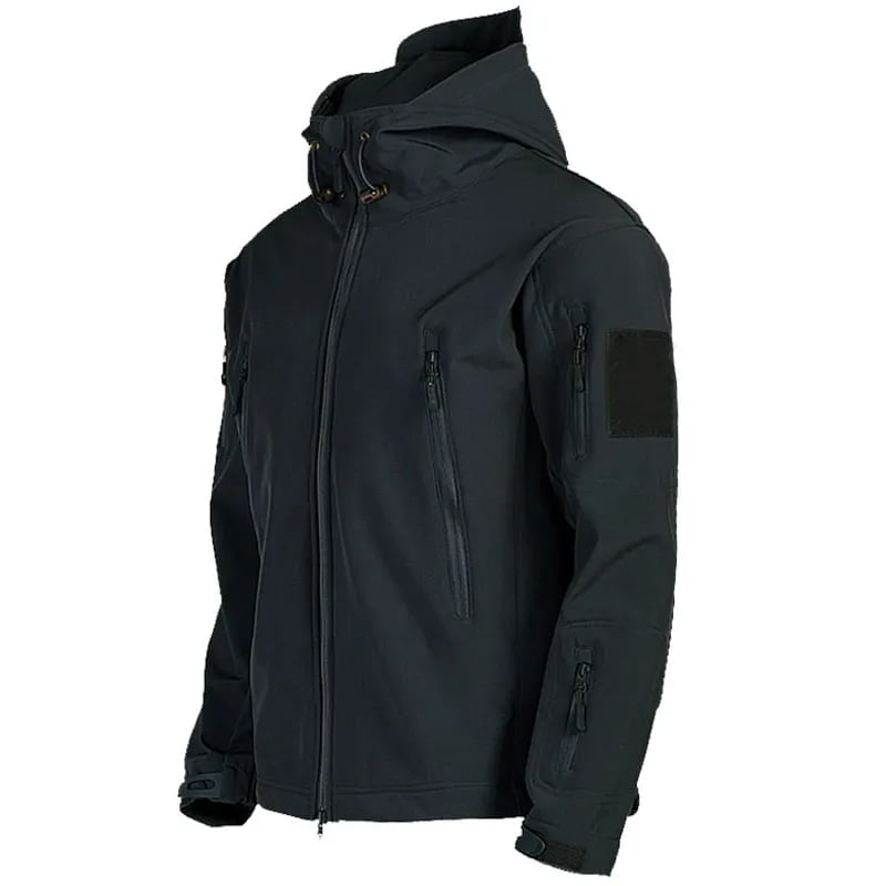 men's black windbreaker jacket